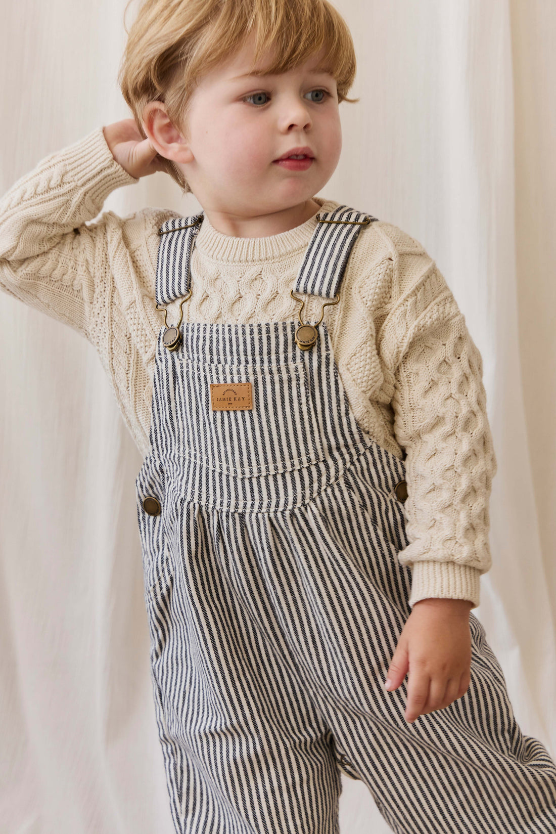 Sawyer Knit Jumper-Vanilla Childrens Jumper from Jamie Kay Australia