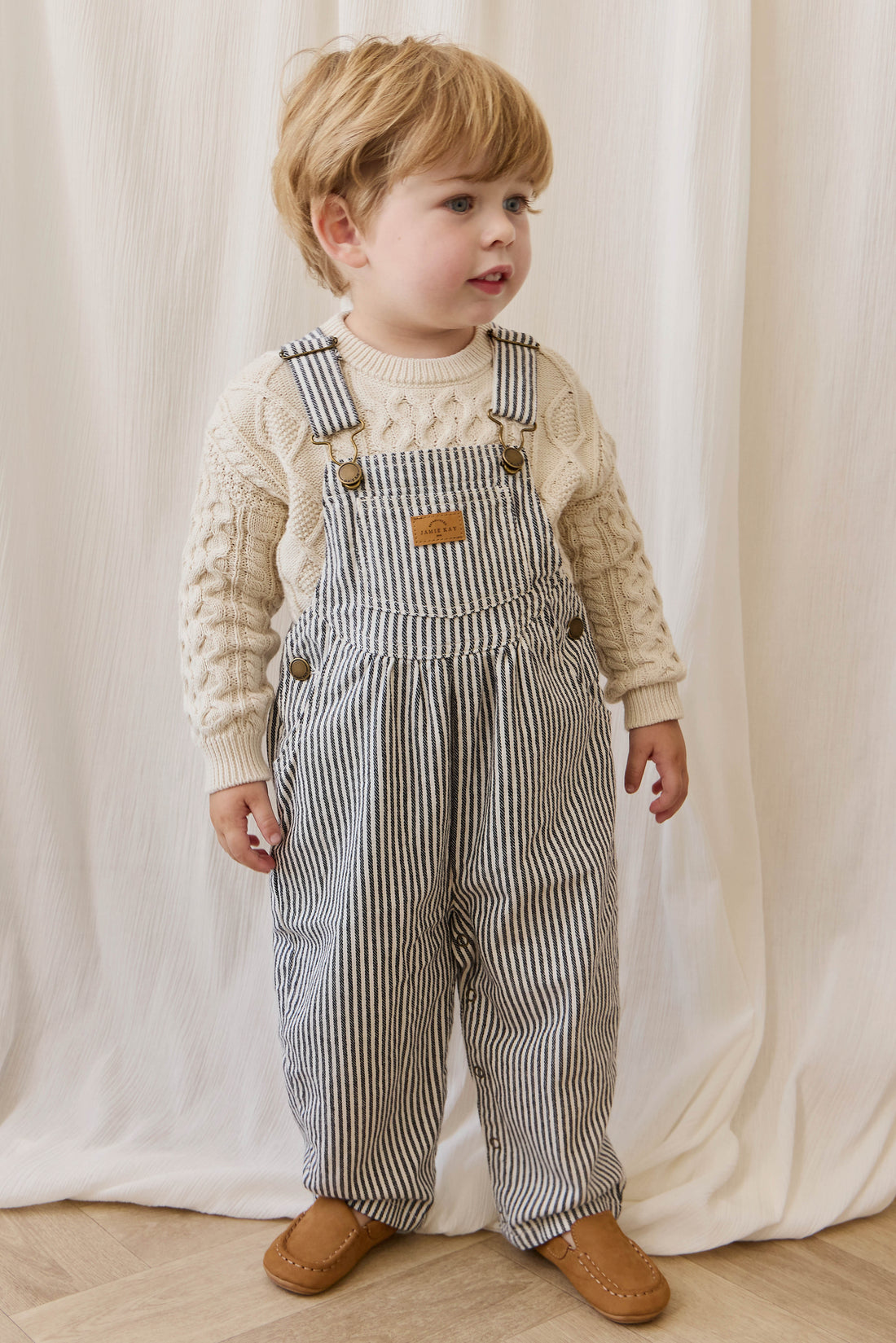 Cecil Overall-Sailor Stripe Eclipse / Cloud Childrens Overall from Jamie Kay Australia