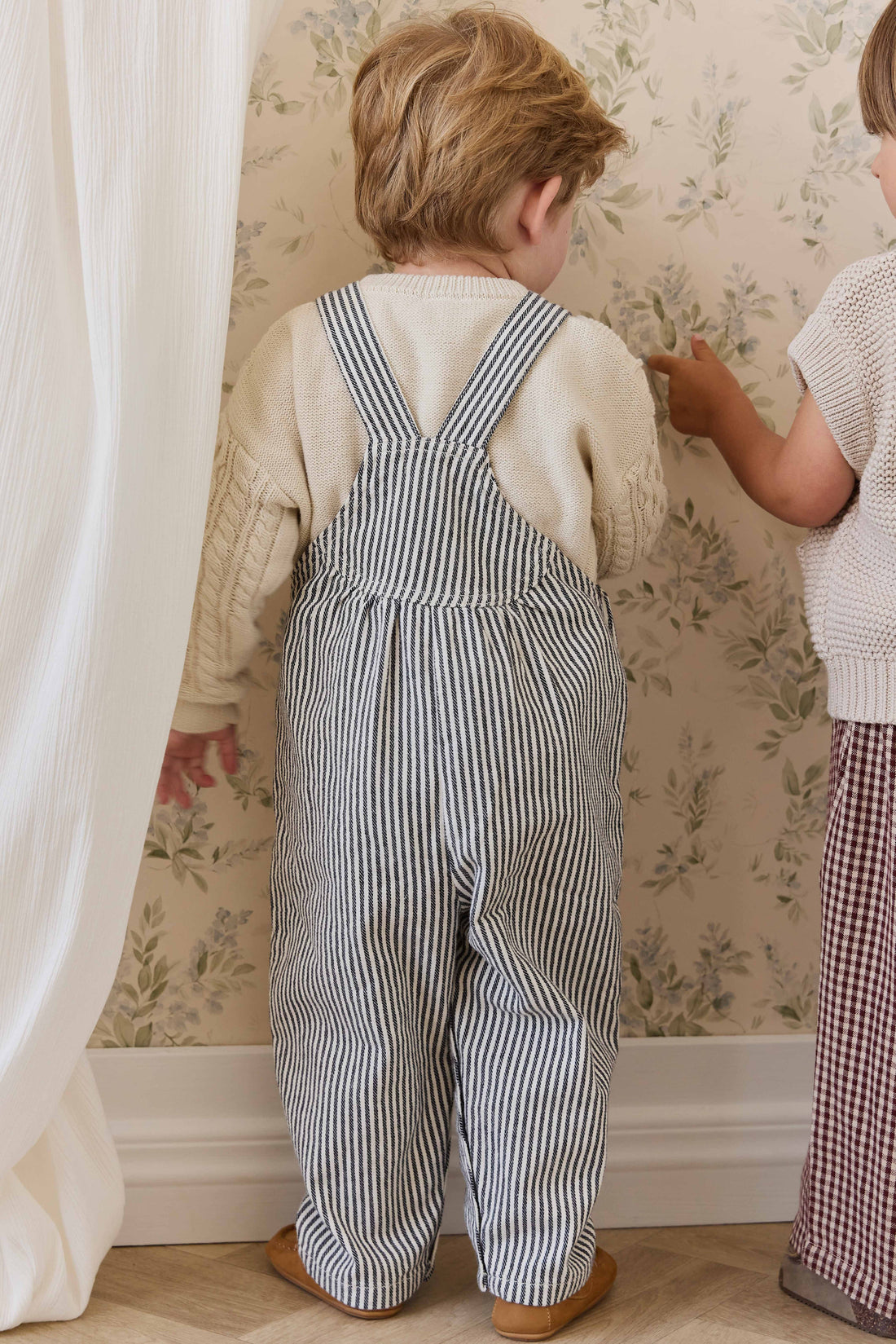 Cecil Overall-Sailor Stripe Eclipse / Cloud Childrens Overall from Jamie Kay Australia