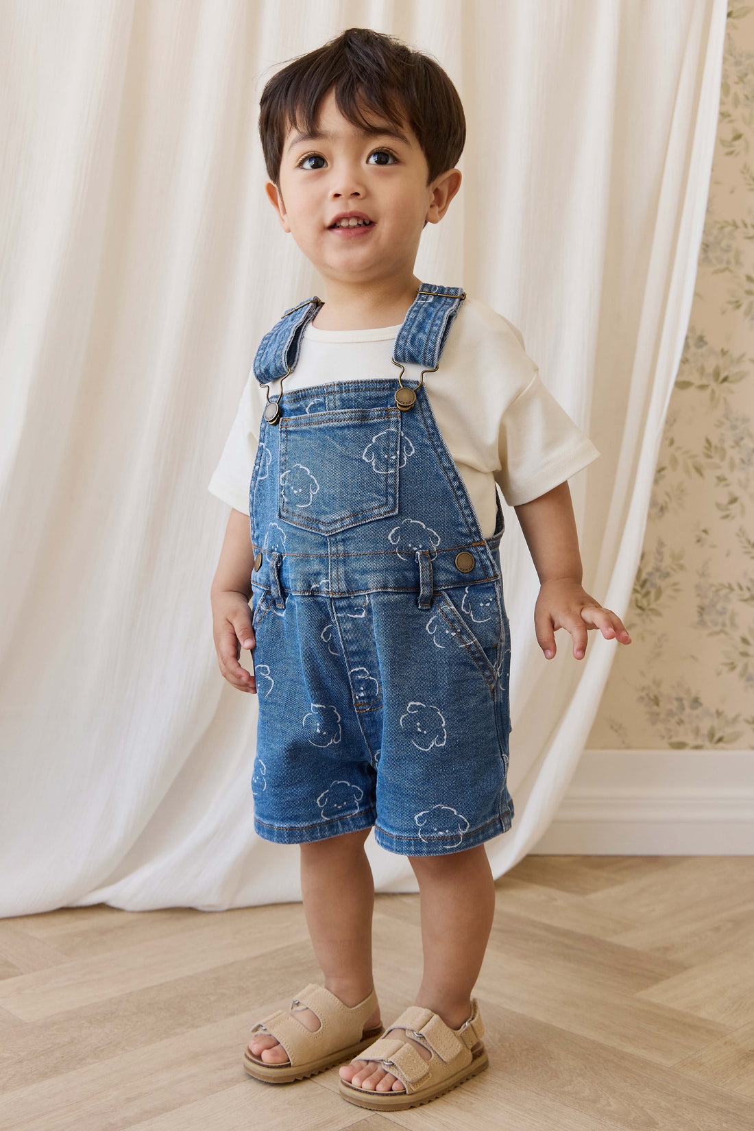 Fenix Short Overalls-Haru Denim Childrens Overall from Jamie Kay Australia