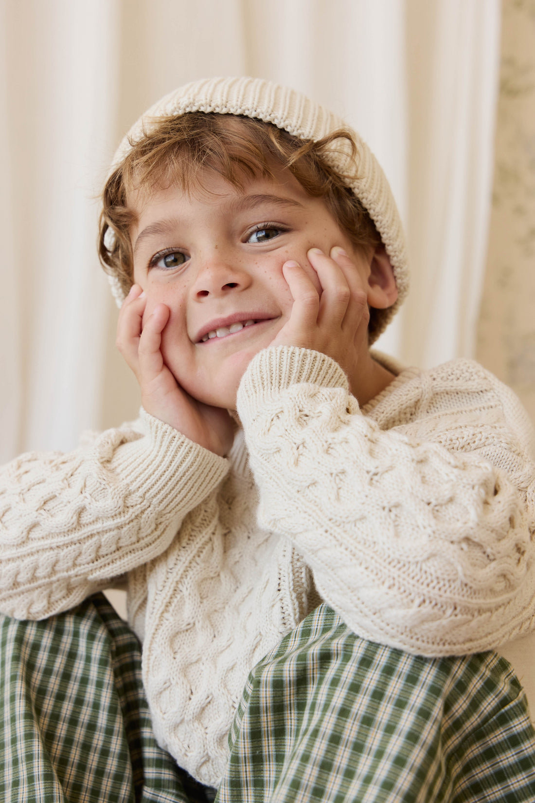 Organic Cotton Kenji Pant - Ravine Check Childrens Pant from Jamie Kay Australia