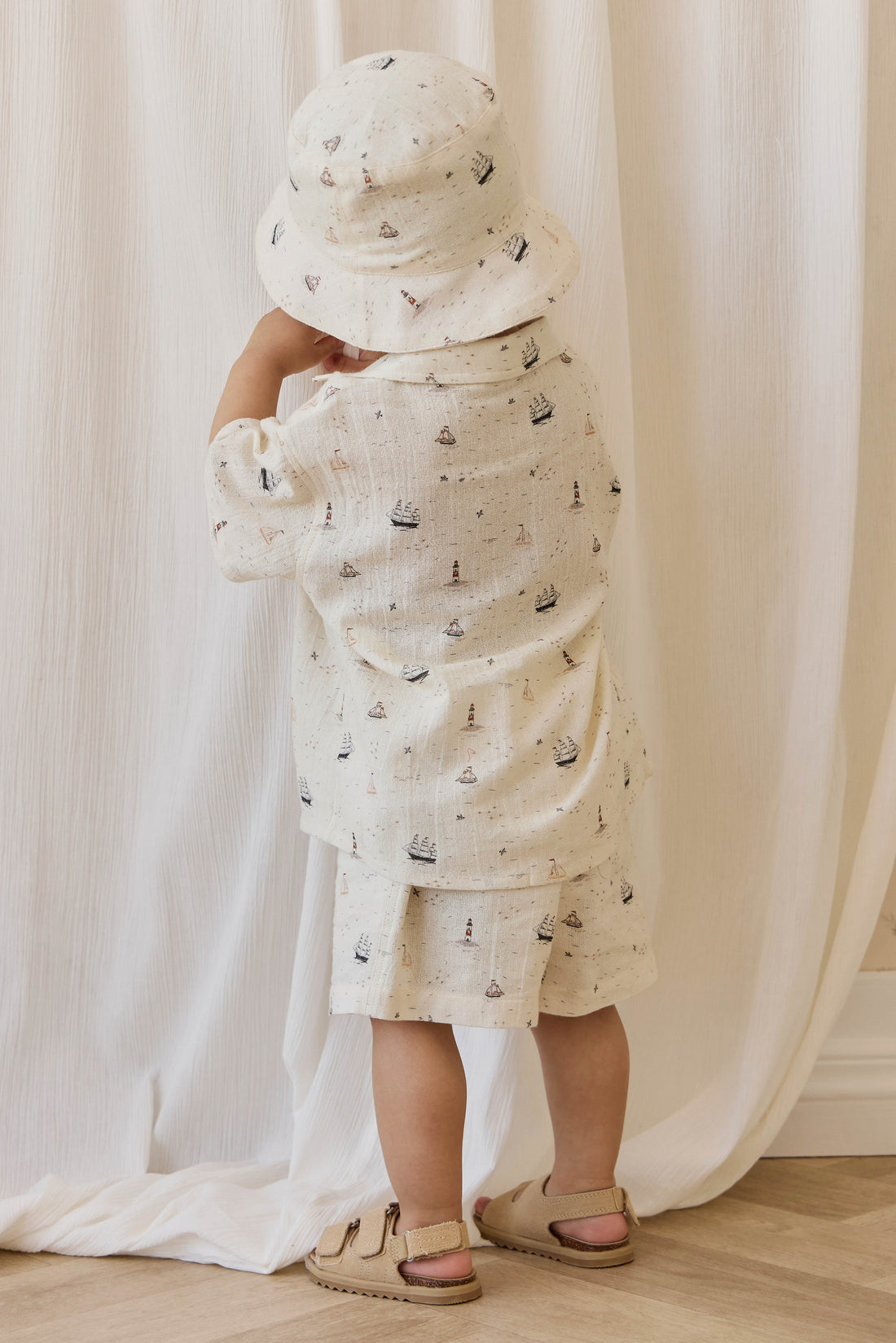 Organic Cotton Louis Short-Sailing Day Childrens Shorts from Jamie Kay Australia