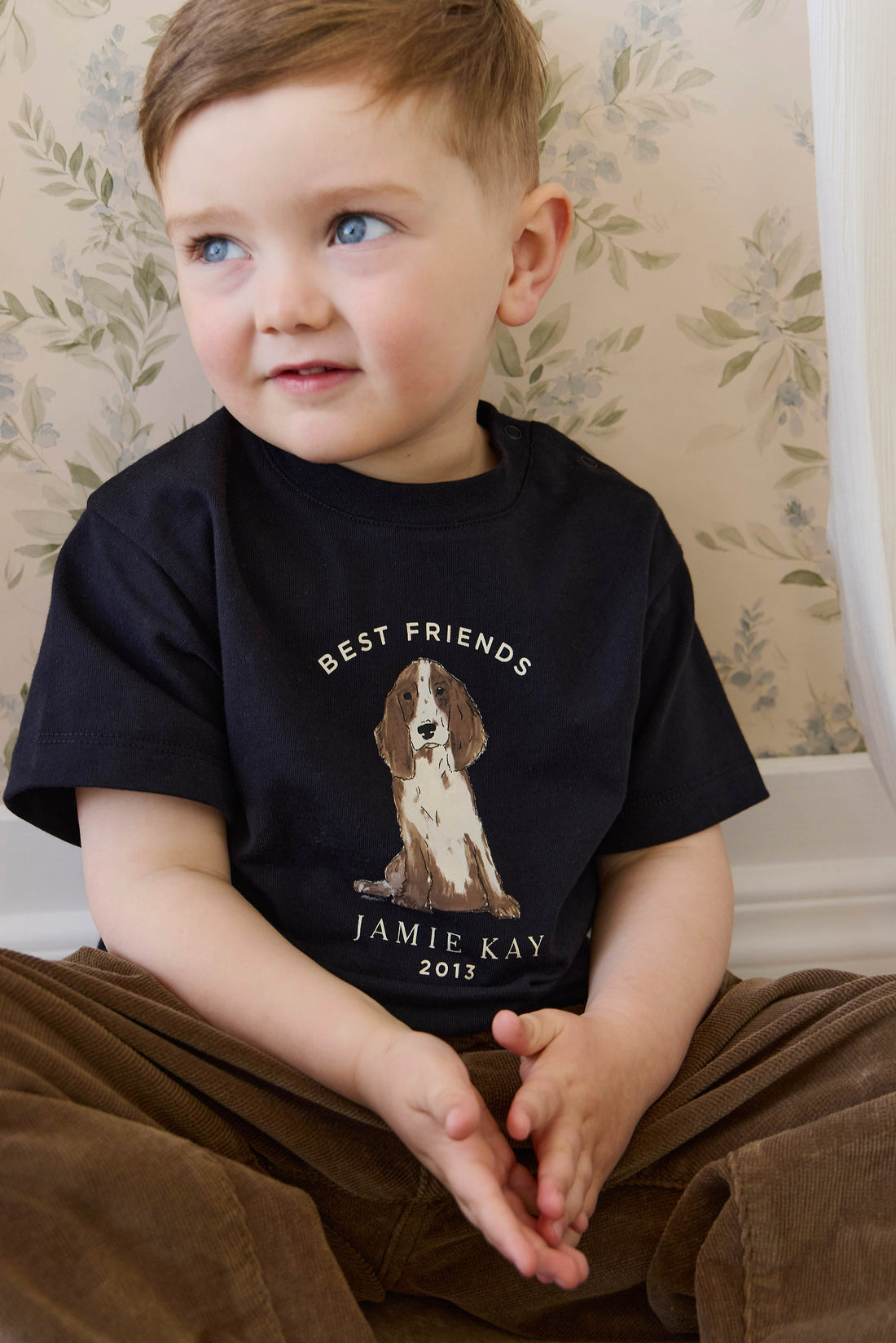 Organic Cotton Bjorn Tee-Dark Navy Best Friends Childrens Top from Jamie Kay Australia