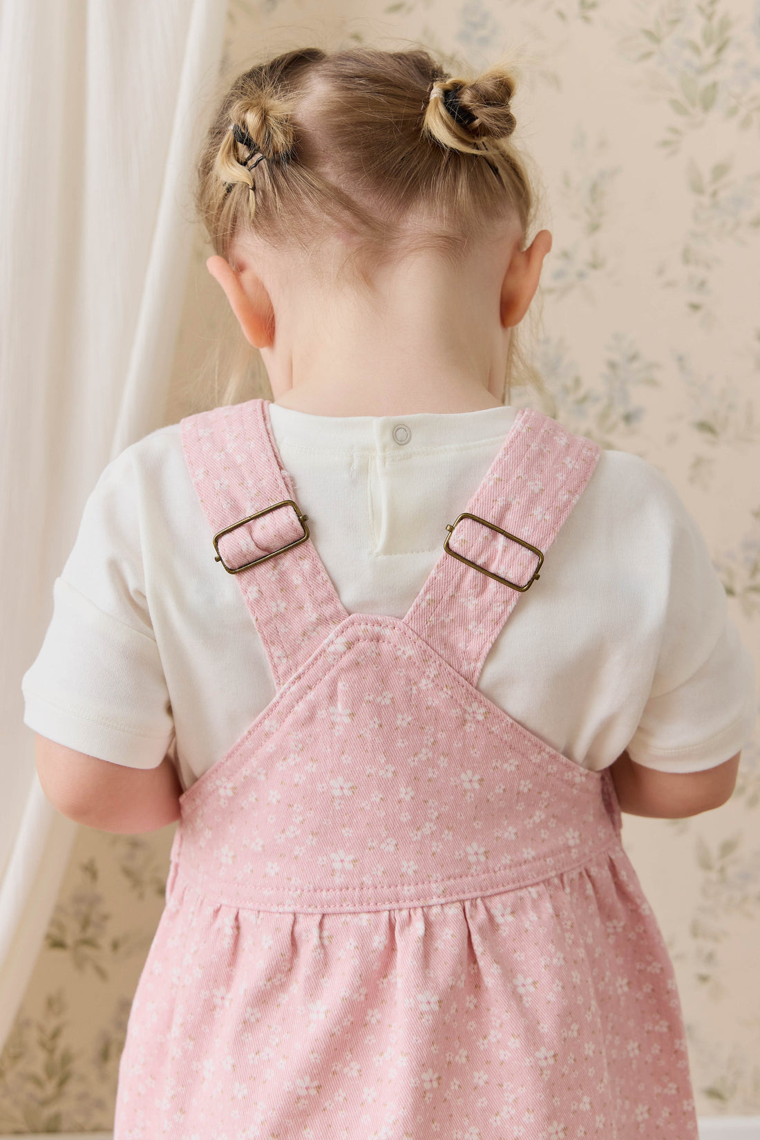 Norah Overall Dress-Paula Powder Childrens Dress from Jamie Kay Australia