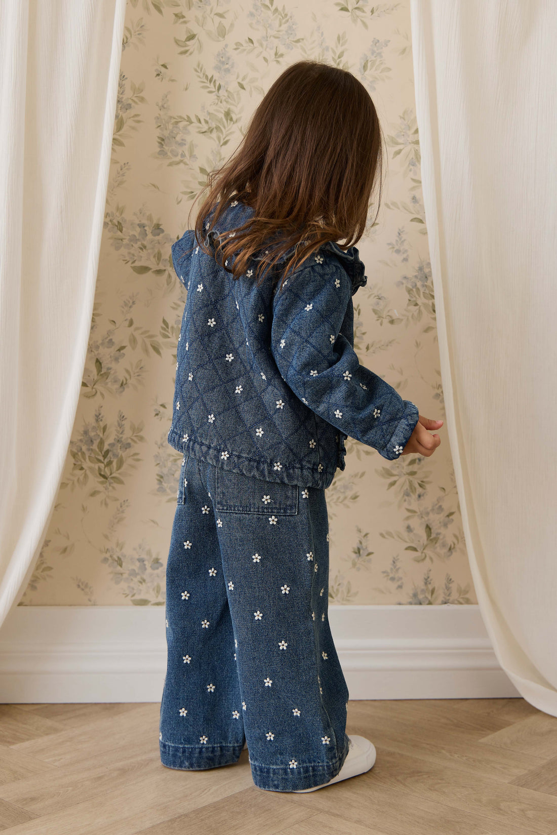 Amandine Jacket - Josie Floral Denim Childrens Jacket from Jamie Kay Australia