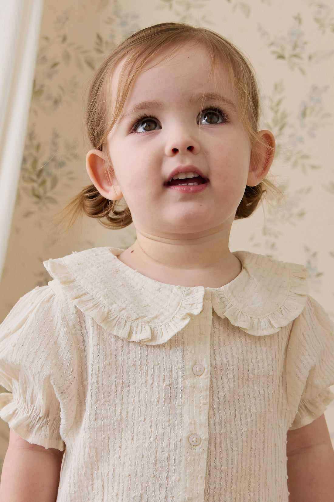 Organic Cotton Bowie Blouse-Parchment Childrens Top from Jamie Kay Australia