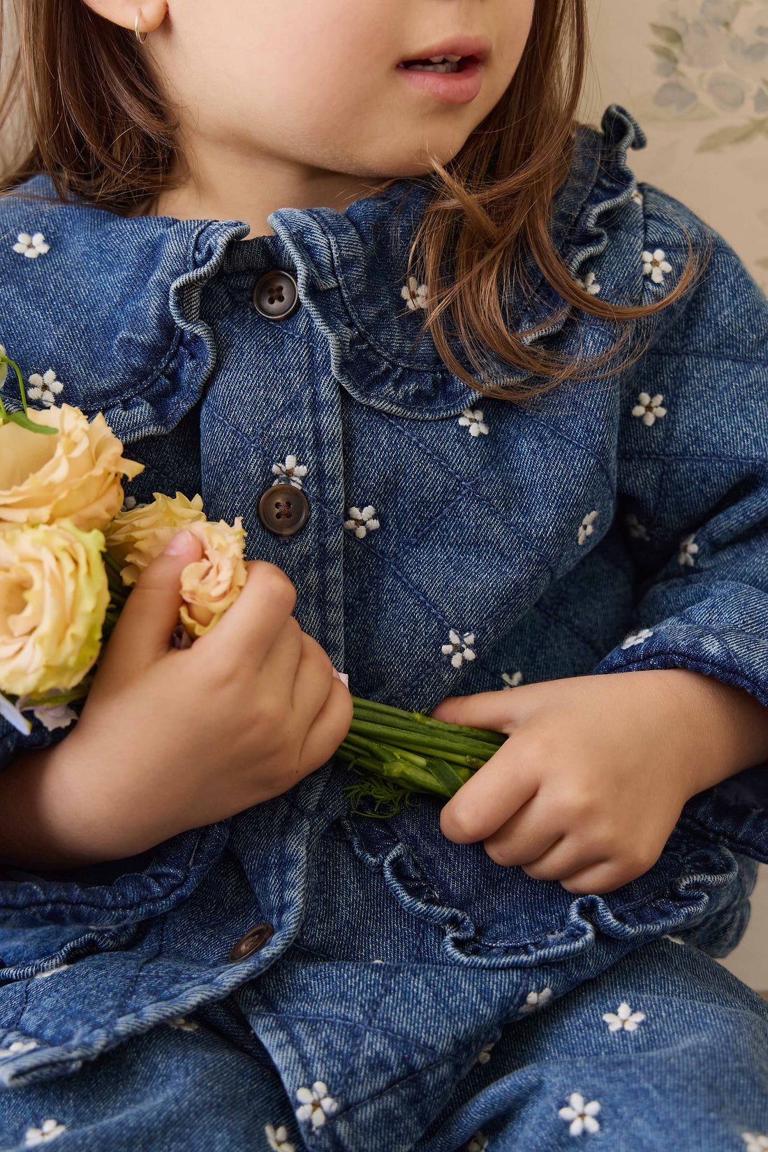 Amandine Jacket - Josie Floral Denim Childrens Jacket from Jamie Kay Australia
