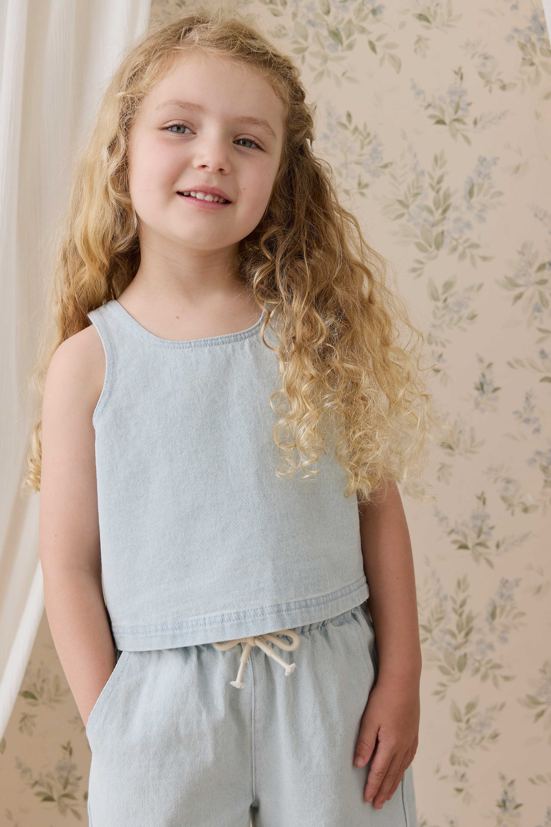 Ira Top-Summer Clouds Childrens Top from Jamie Kay Australia