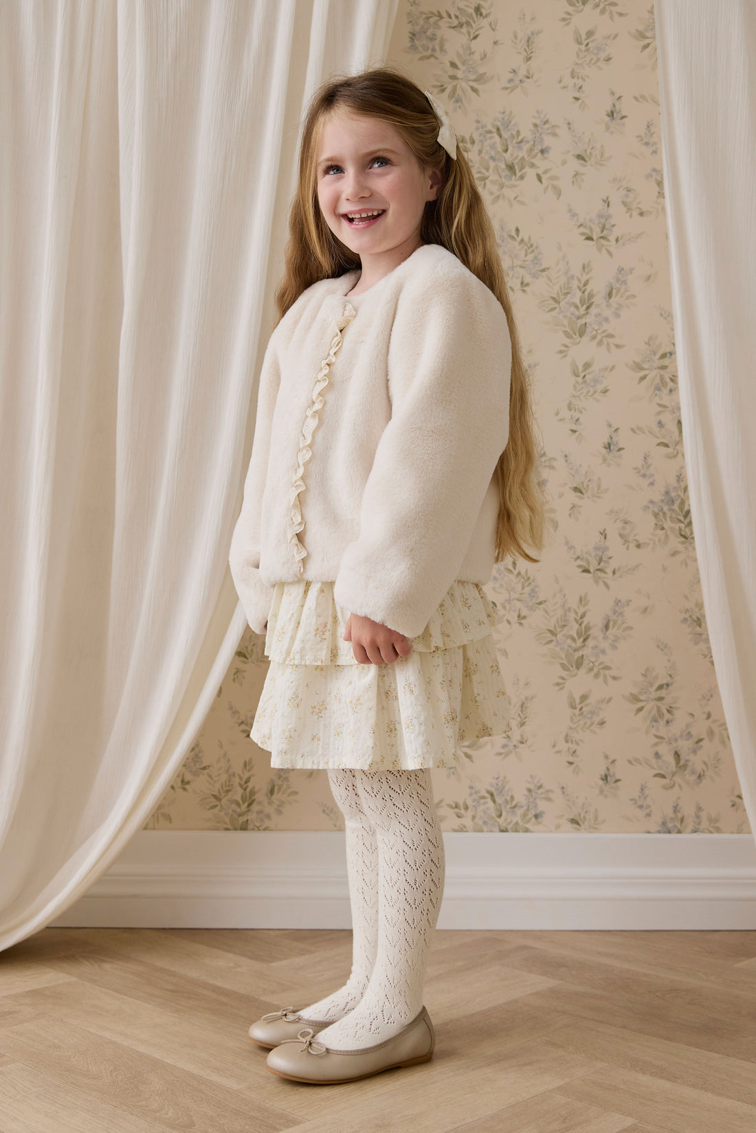 Bowie Jacket-Vanilla Childrens Footwear from Jamie Kay Australia