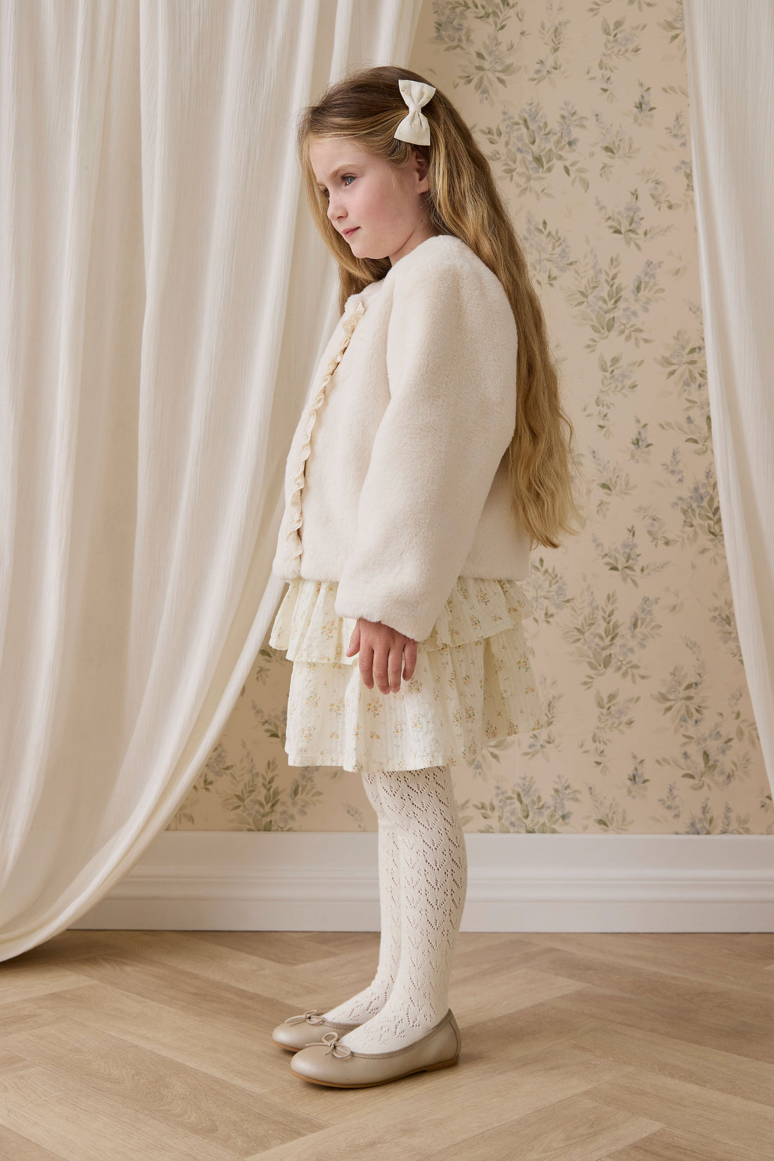 Zuri Ballet Flat-Matt Gold Childrens Footwear from Jamie Kay Australia