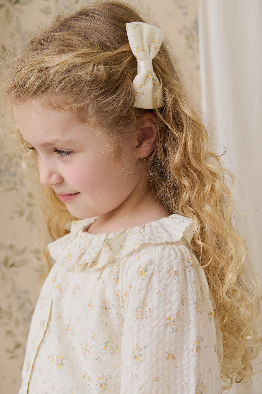 Organic Cotton Cecile Top-Justine Parchment Childrens Top from Jamie Kay Australia