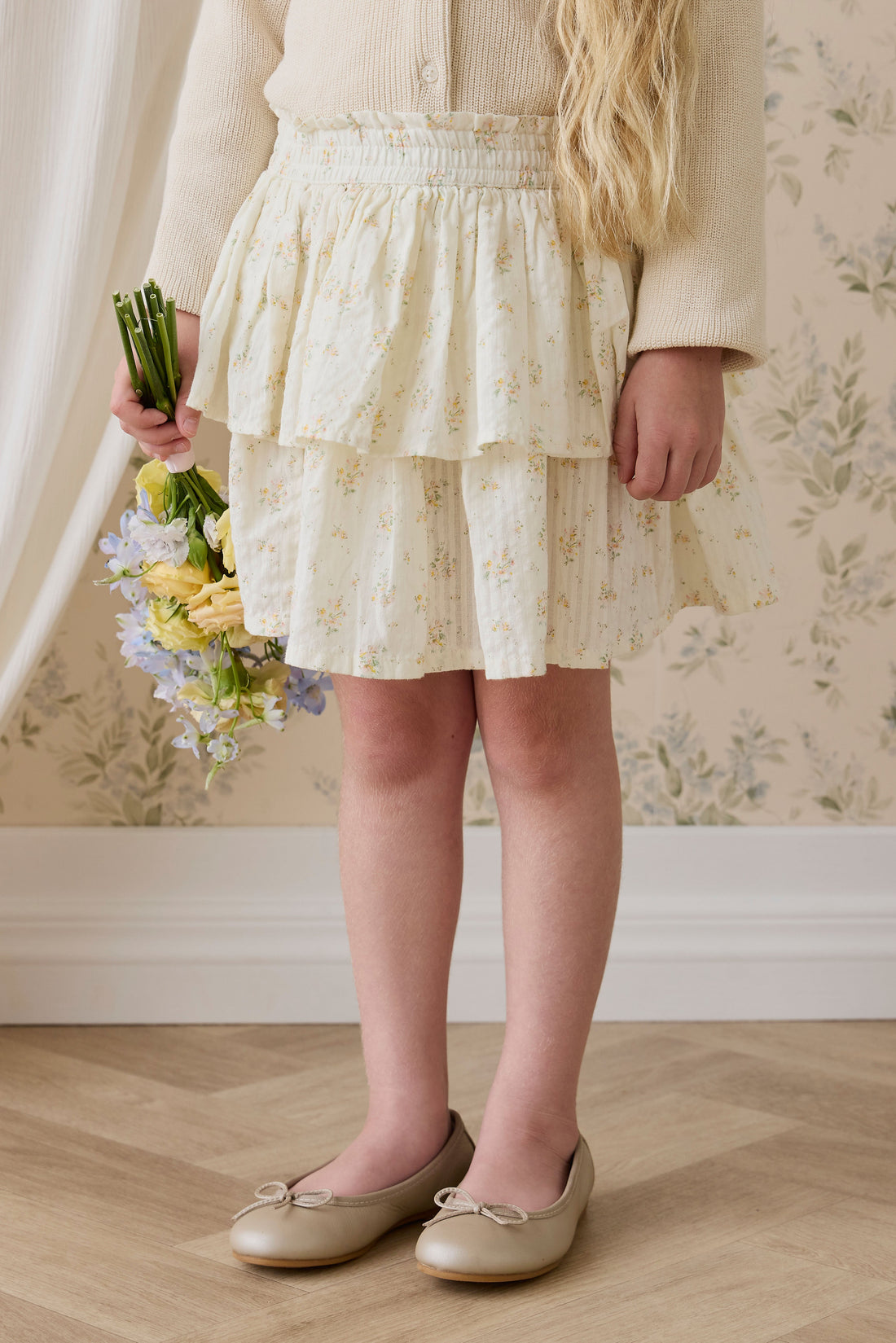 Zuri Ballet Flat-Matt Gold Childrens Footwear from Jamie Kay Australia