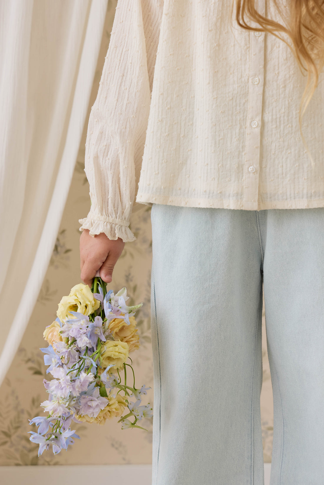 Organic Cotton Cecile Top-Parchment Childrens Top from Jamie Kay Australia