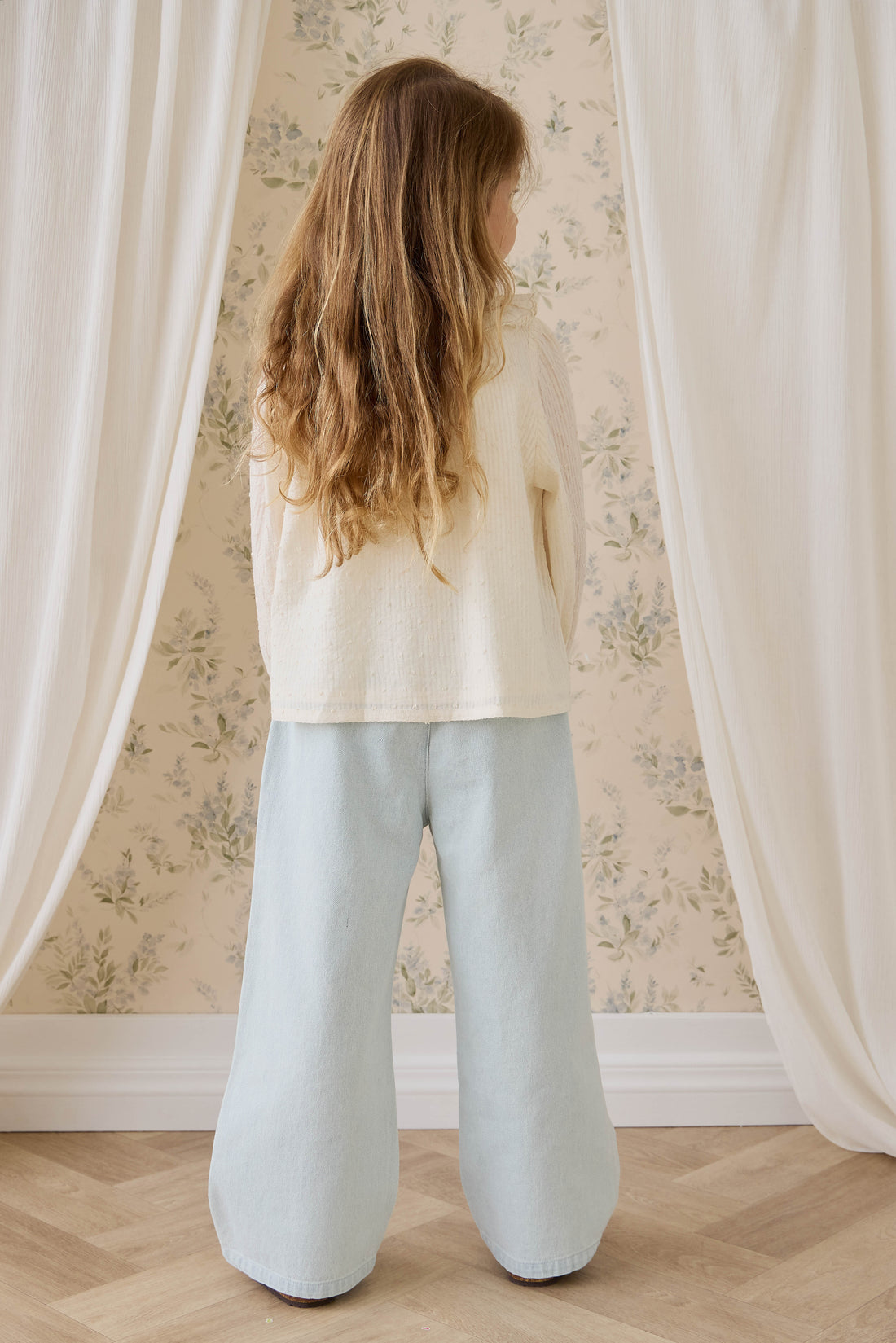 Organic Cotton Cecile Top-Parchment Childrens Top from Jamie Kay Australia
