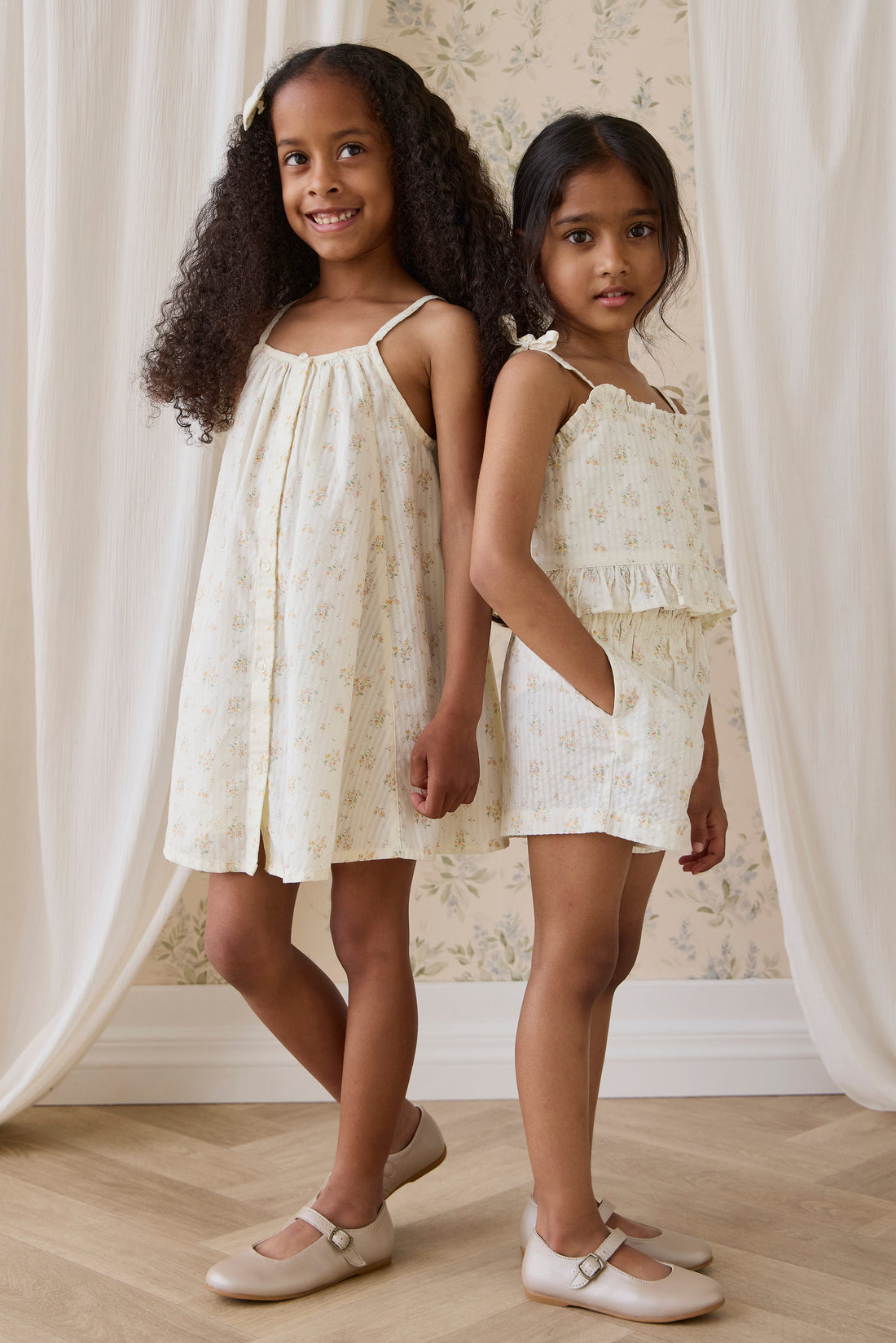 Organic Cotton Selah Short-Justine Parchment Childrens Shorts from Jamie Kay Australia