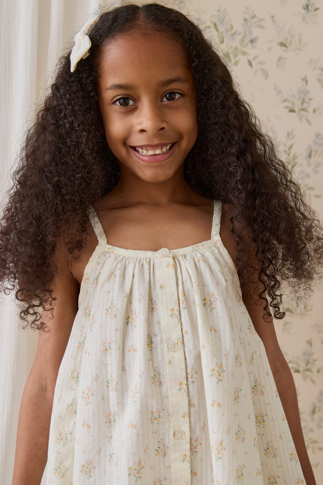 Organic Cotton Cosette Dress-Justine Parchment Childrens Dress from Jamie Kay Australia