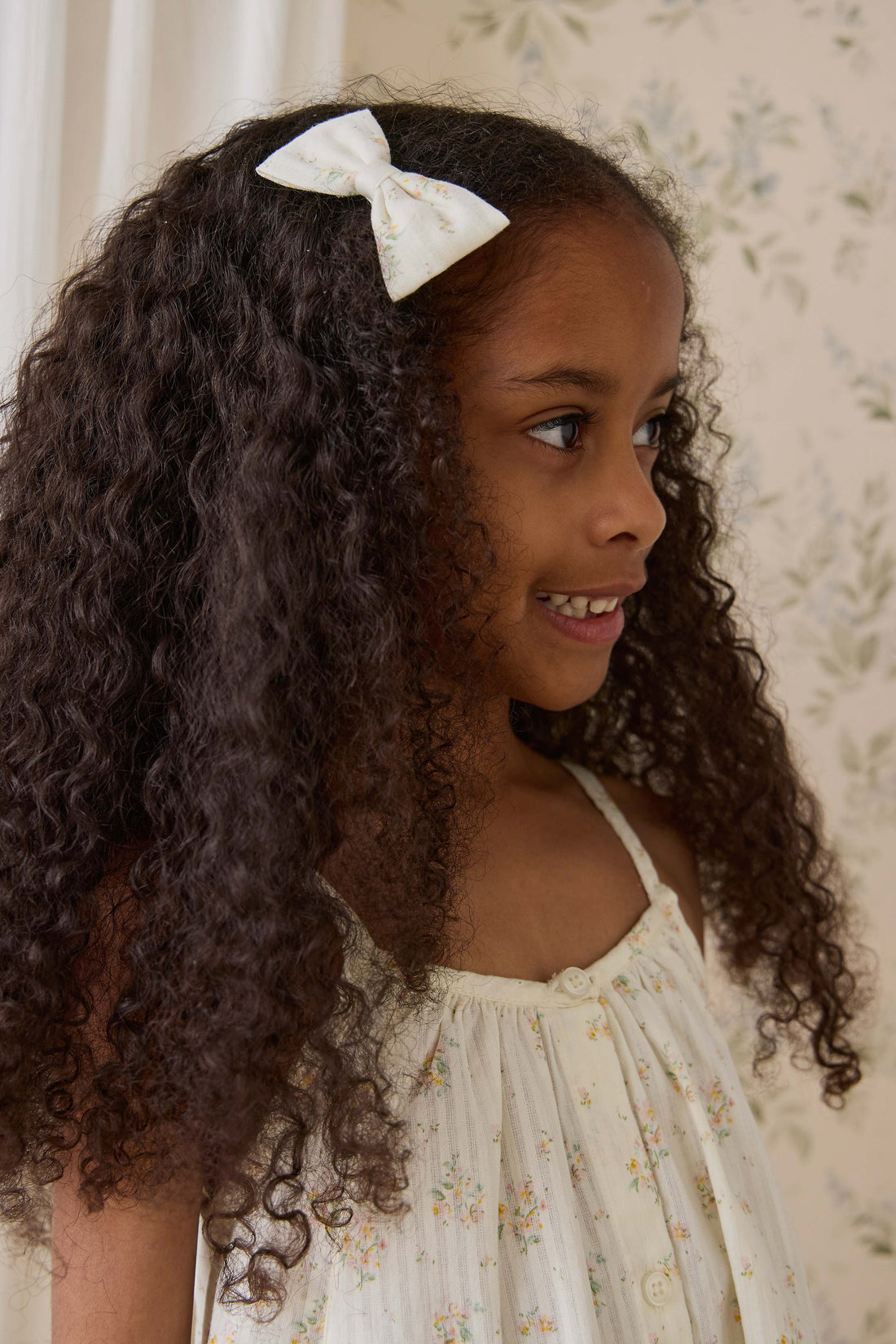 Organic Cotton Desiree Bow-Justine Parchment Childrens Bow from Jamie Kay Australia