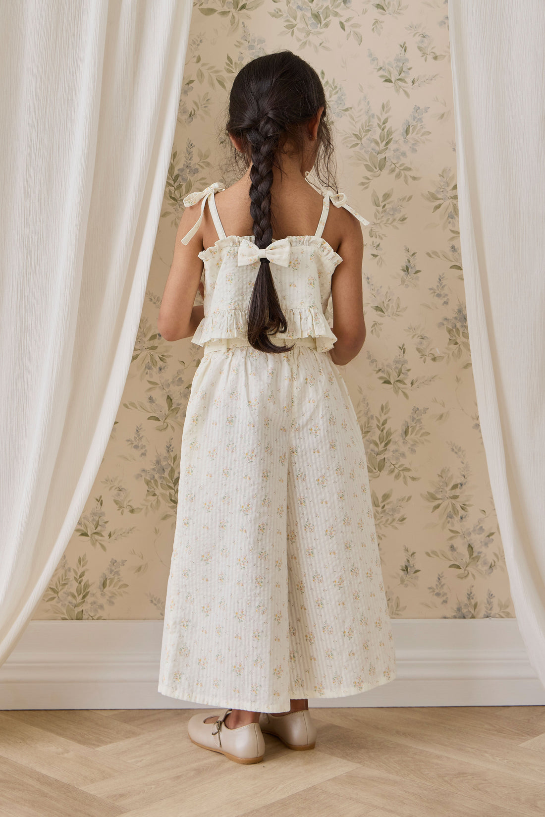 Organic Cotton Cosette Pant-Justine Parchment Childrens Pant from Jamie Kay Australia