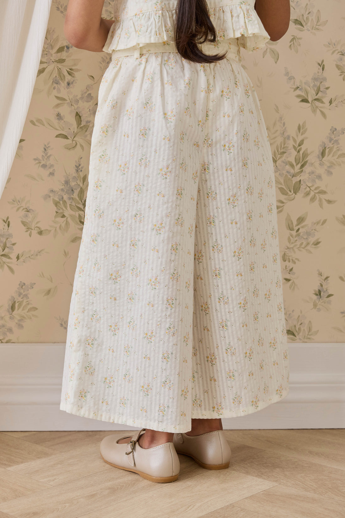 Organic Cotton Cosette Pant-Justine Parchment Childrens Pant from Jamie Kay Australia