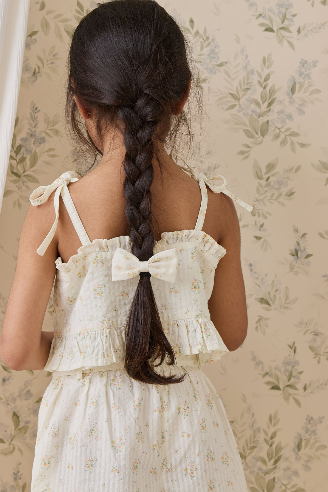 Organic Cotton Desiree Bow-Justine Parchment Childrens Bow from Jamie Kay Australia