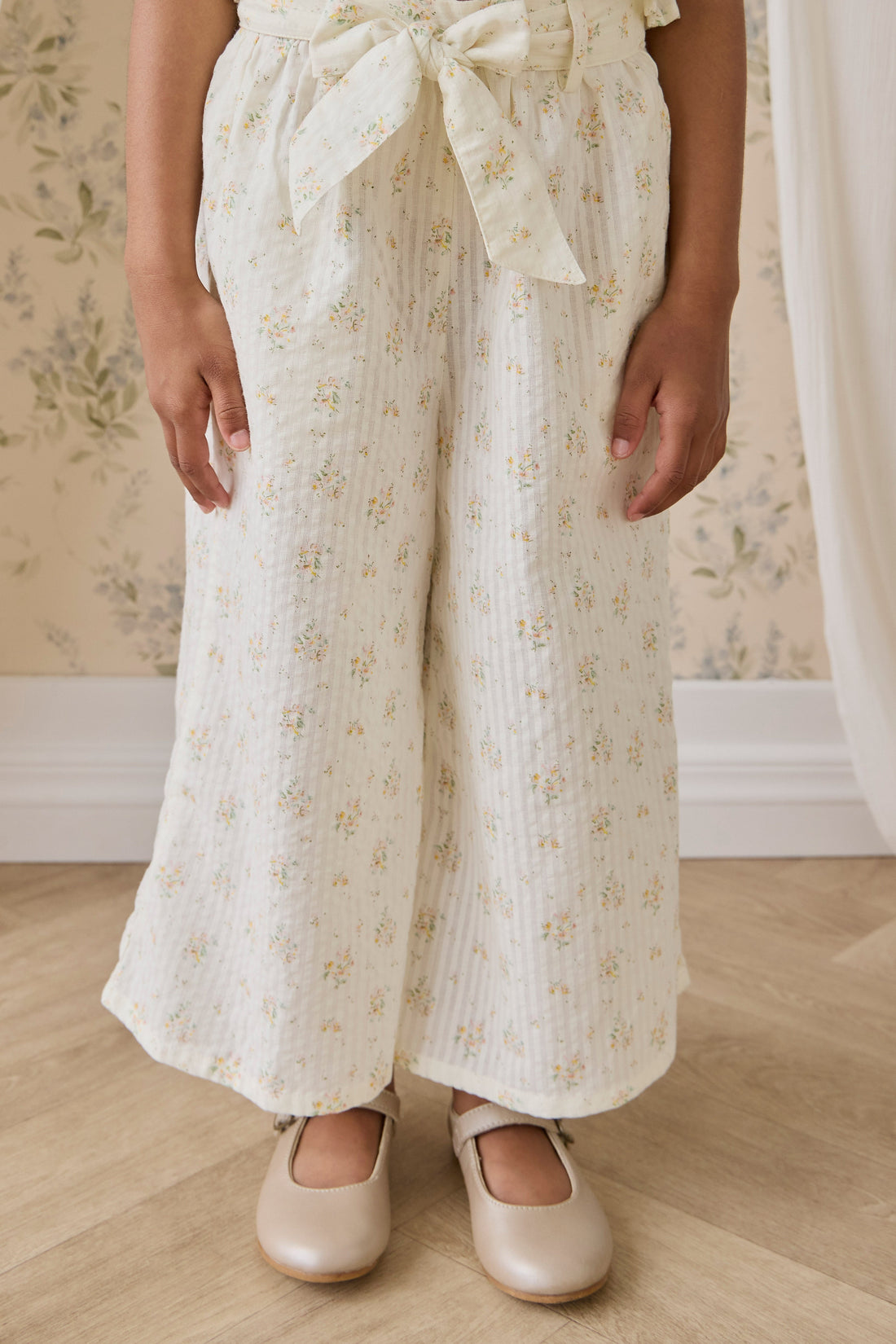 Organic Cotton Cosette Pant-Justine Parchment Childrens Pant from Jamie Kay Australia