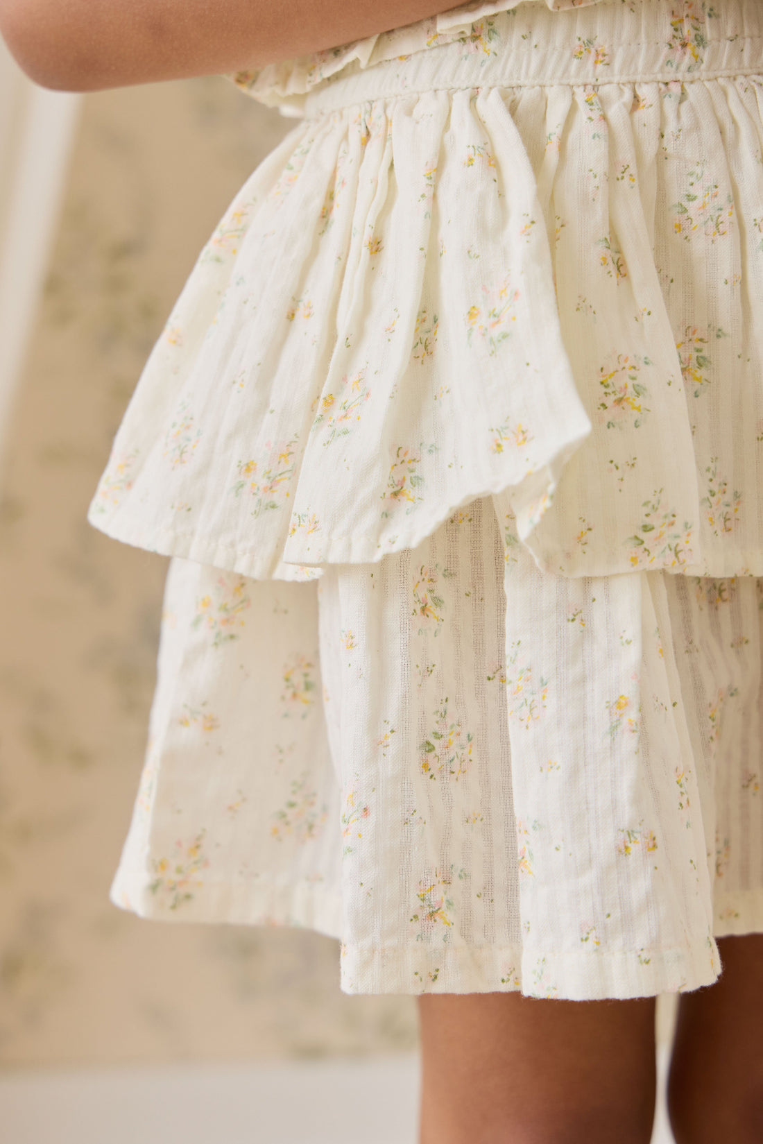 Organic Cotton Cosette Skirt-Justine Parchment Childrens Skirt from Jamie Kay Australia