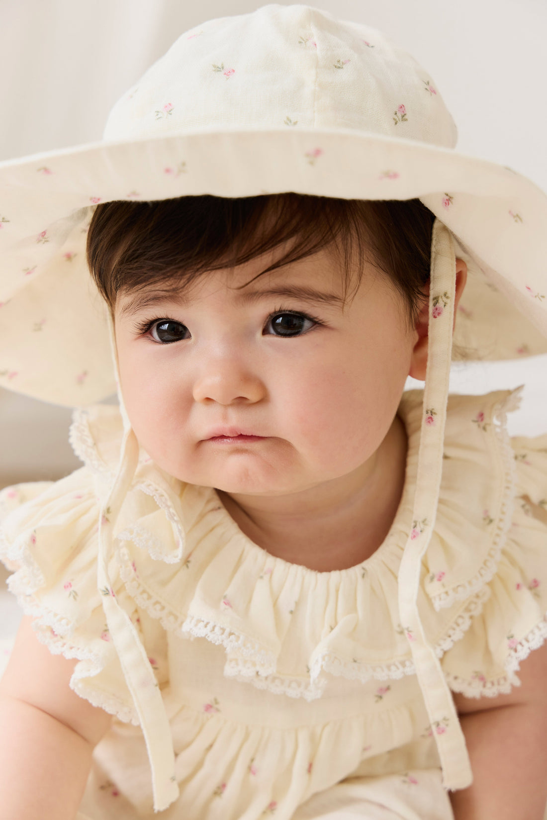 Organic Cotton Muslin Noelle Hat - Willow Rose Childrens Hat from Jamie Kay Australia