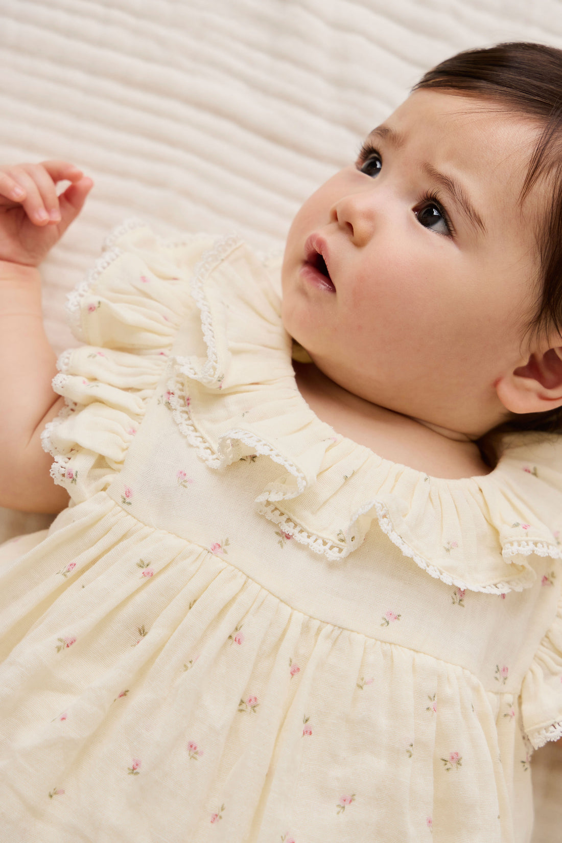 Organic Cotton Muslin Frannie Playsuit - Willow Rose Childrens Playsuit from Jamie Kay Australia