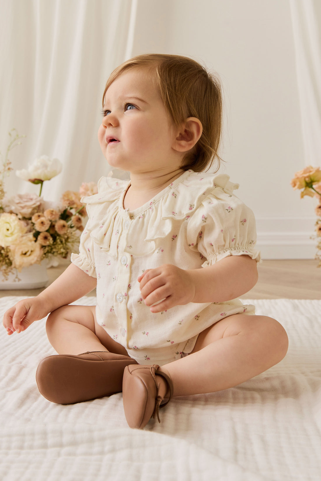 Organic Cotton Muslin Alora Top - Willow Rose Childrens Top from Jamie Kay Australia
