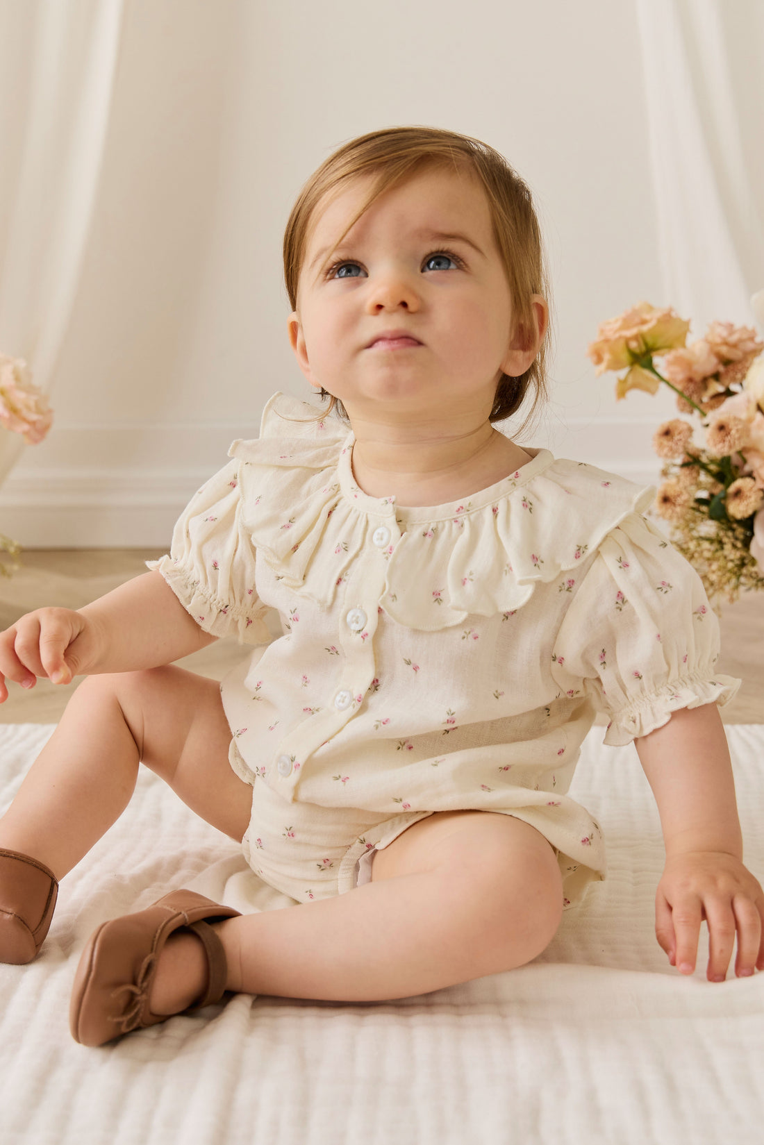 Organic Cotton Muslin Alora Top - Willow Rose Childrens Top from Jamie Kay Australia