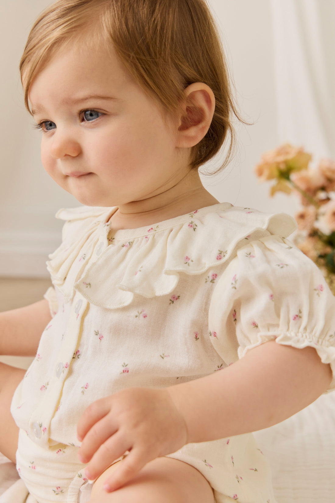 Organic Cotton Muslin Alora Top - Willow Rose Childrens Top from Jamie Kay Australia
