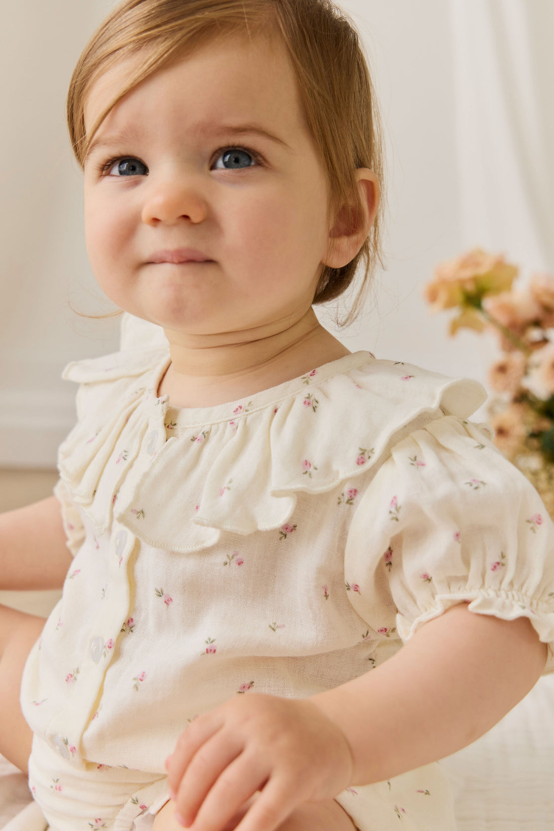 Organic Cotton Muslin Alora Top - Willow Rose Childrens Top from Jamie Kay Australia