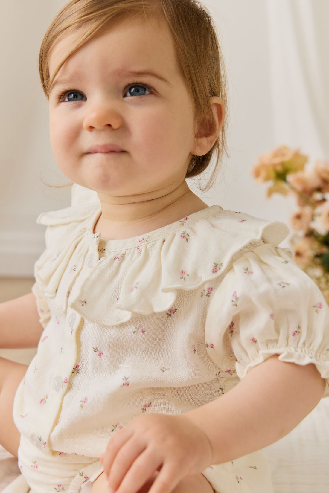 Organic Cotton Muslin Alora Top - Willow Rose Childrens Top from Jamie Kay Australia