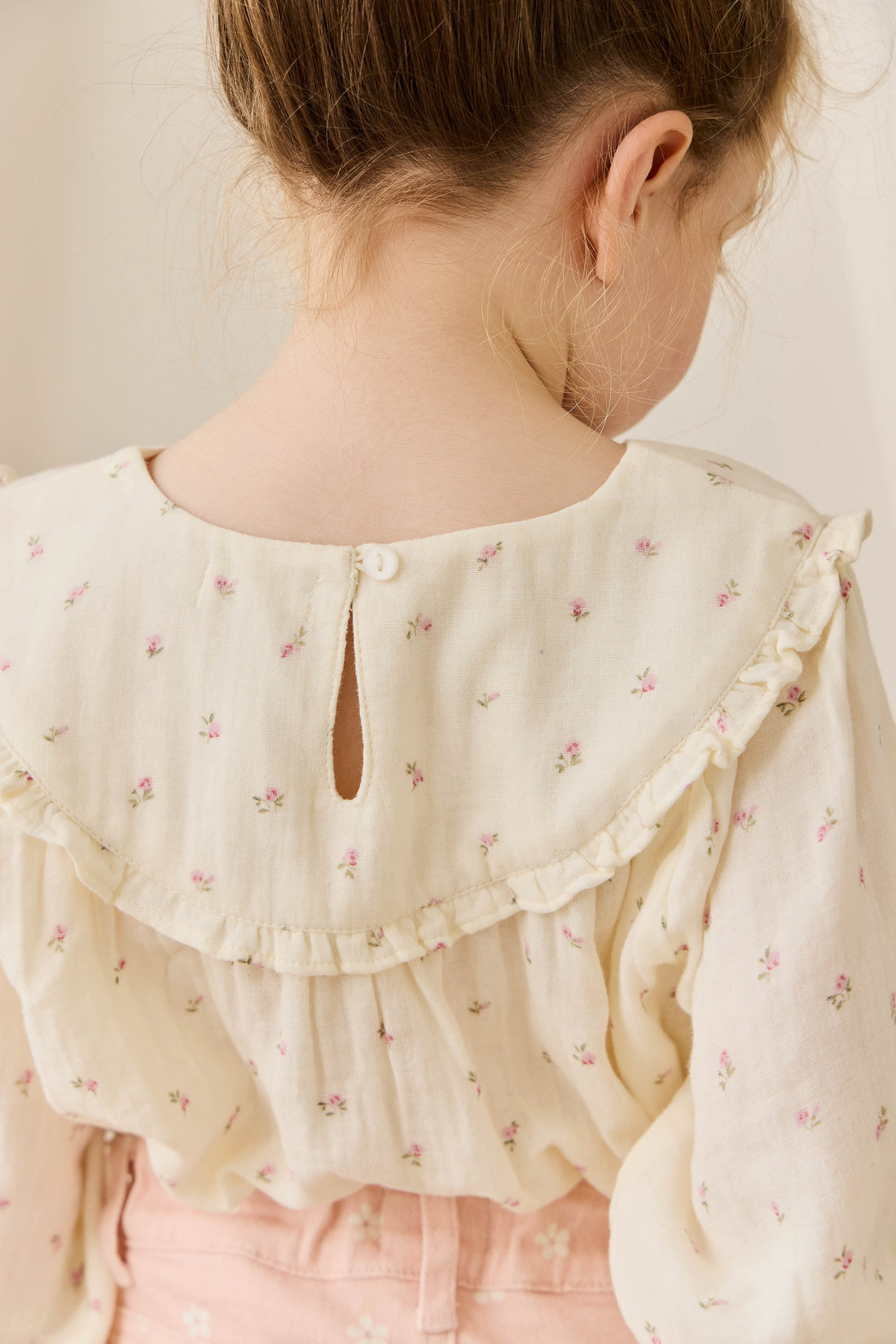 Organic Cotton Muslin Amira Blouse - Willow Rose Childrens Top from Jamie Kay Australia