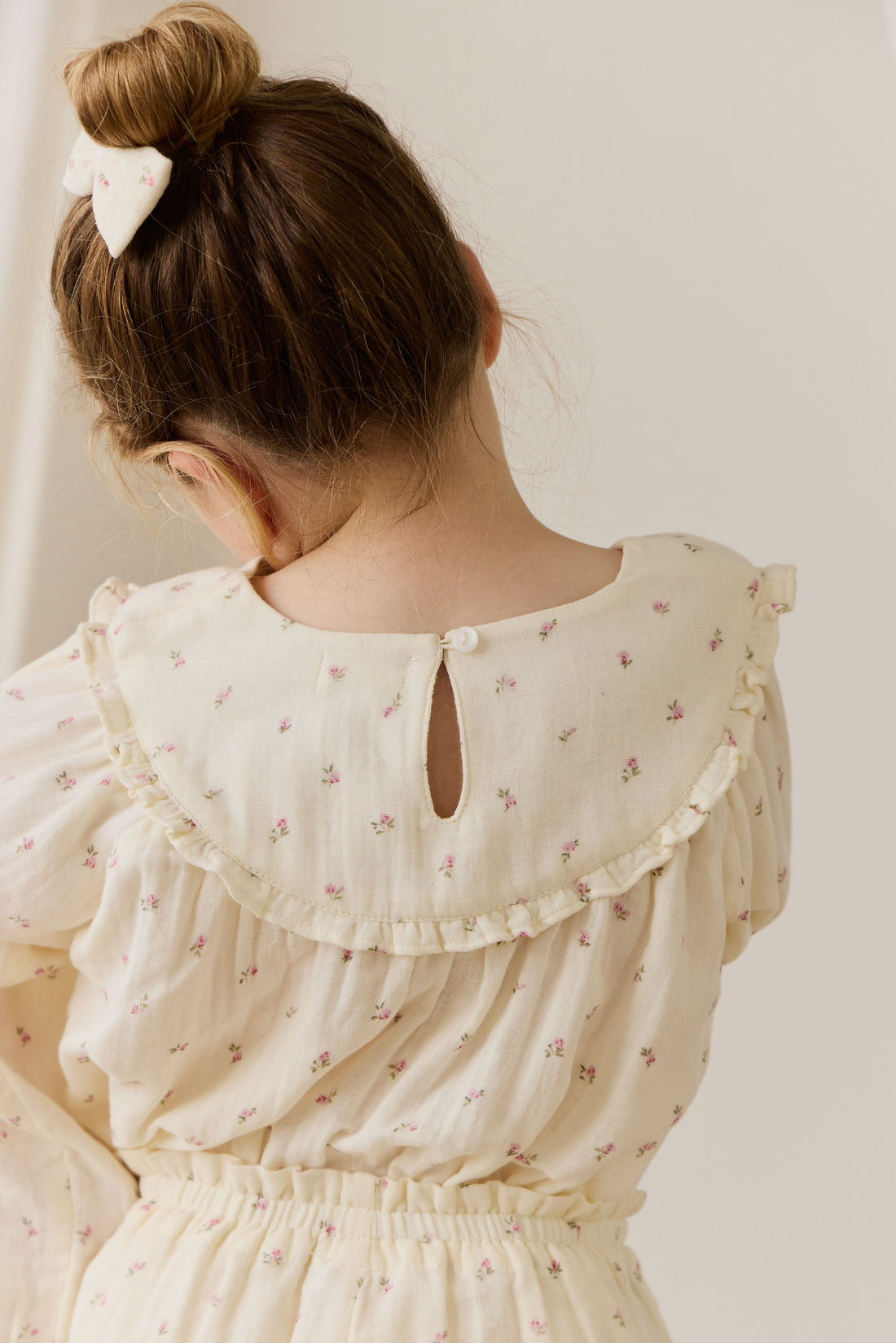Organic Cotton Muslin Amira Blouse - Willow Rose Childrens Top from Jamie Kay Australia