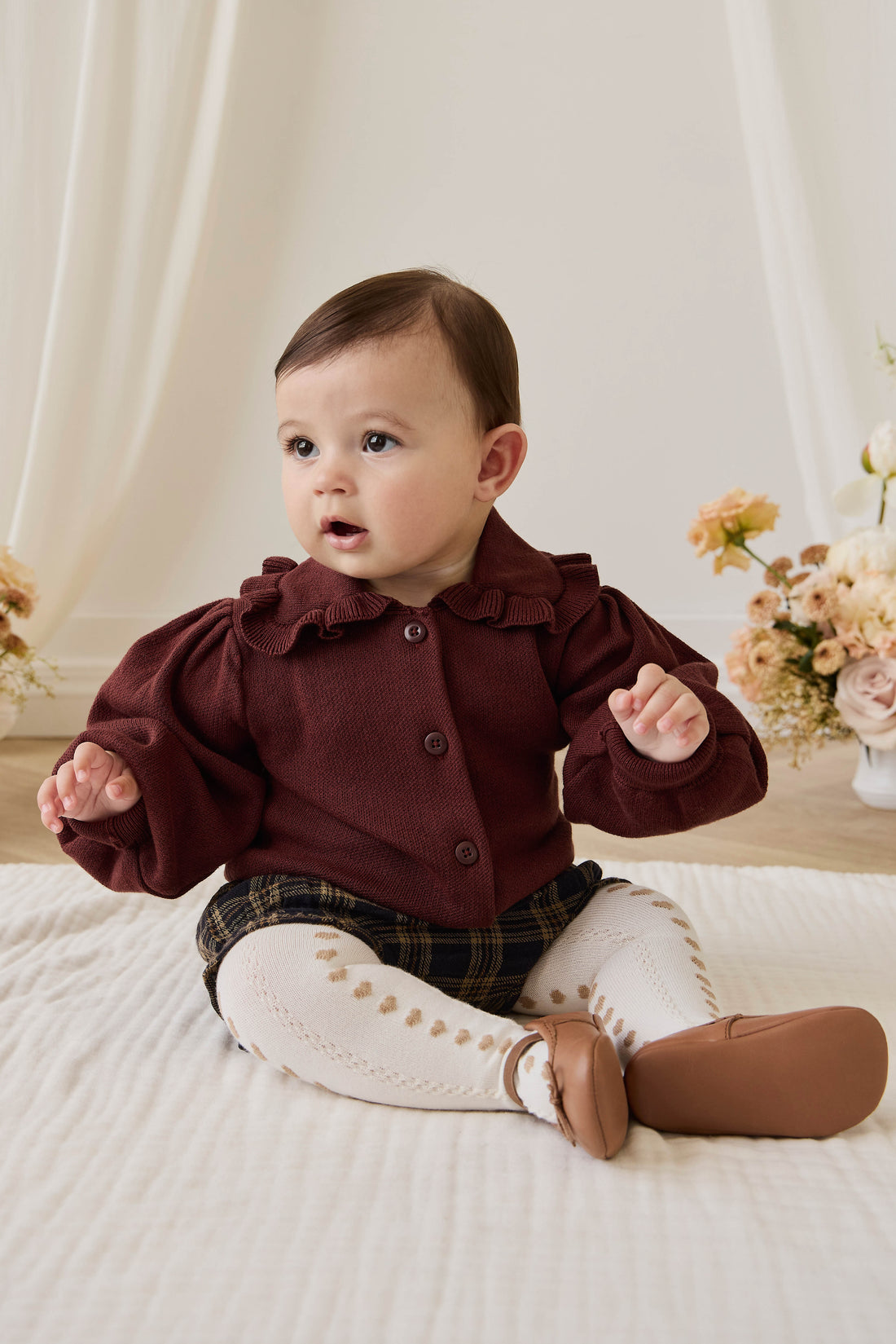 Bonnie Cardigan - Chocolate Chip Childrens Cardigan from Jamie Kay Australia