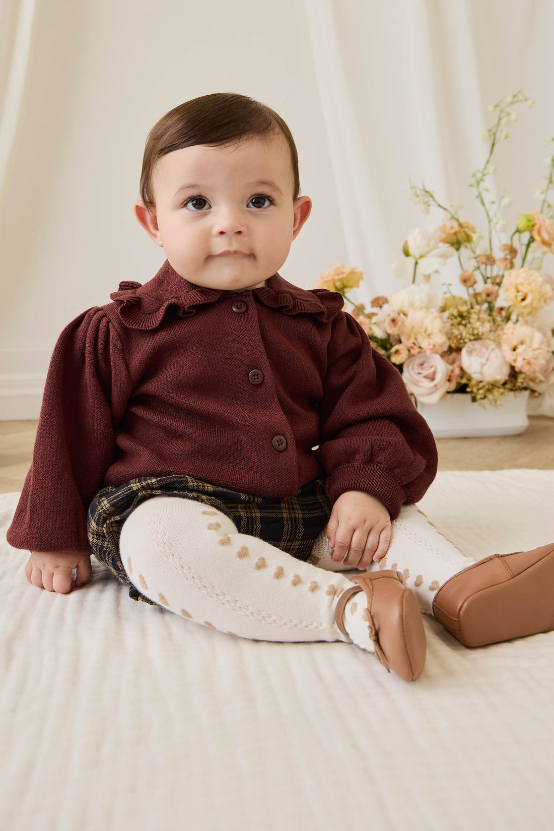Bonnie Cardigan - Chocolate Chip Childrens Cardigan from Jamie Kay Australia