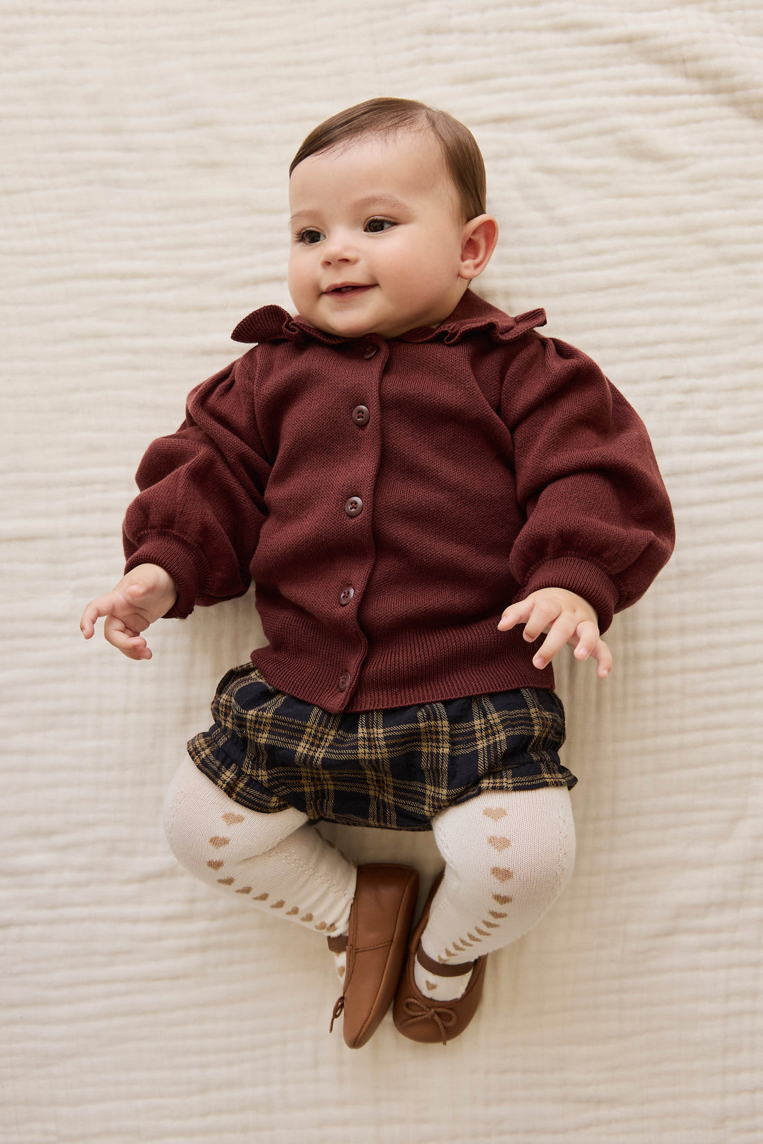 Organic Cotton Frill Bloomer - Woodland Check Childrens Bloomer from Jamie Kay Australia