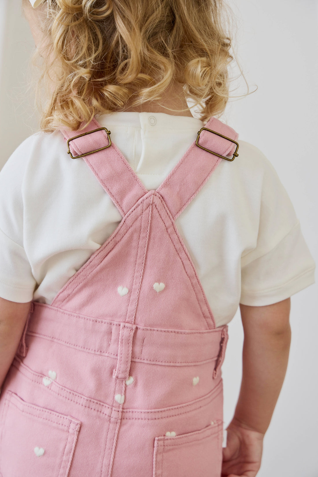 Classic Overall Dress - Petite Heart Rose Childrens Dress from Jamie Kay Australia