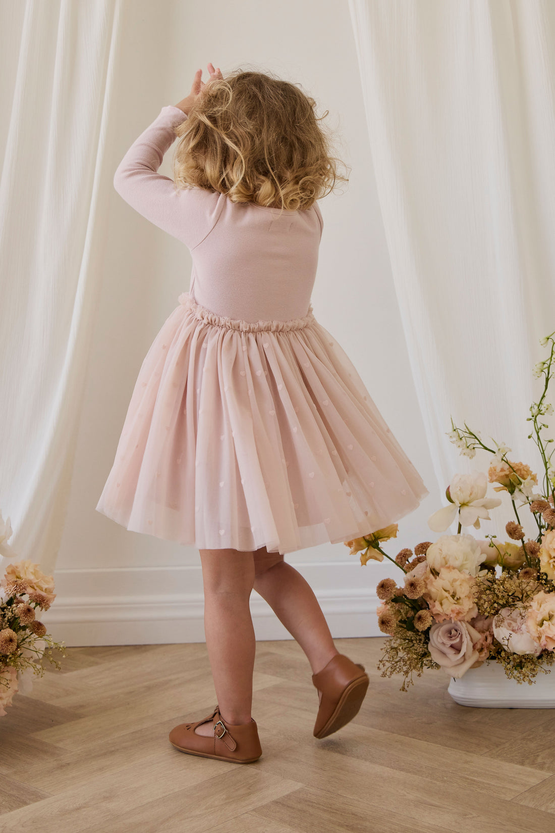 Anna Tulle Dress - Petite Heart Rosie Childrens Dress from Jamie Kay Australia