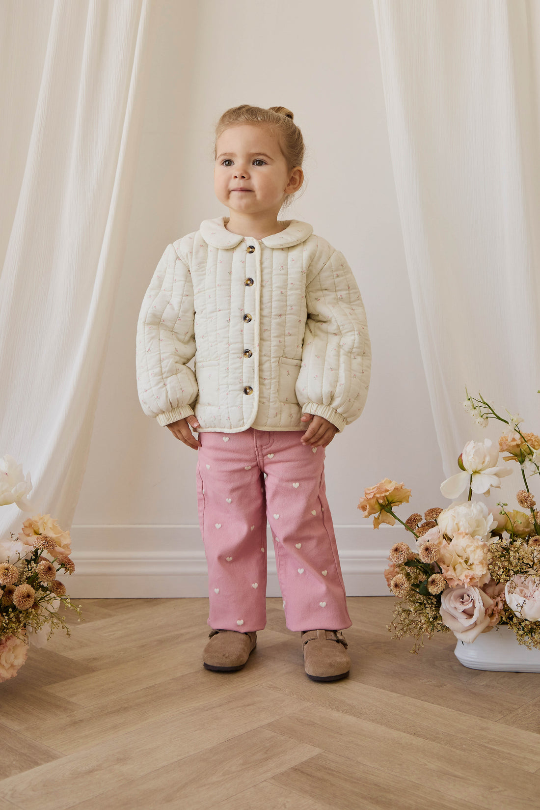 Blair Pant - Petite Heart Rose Childrens Pant from Jamie Kay Australia