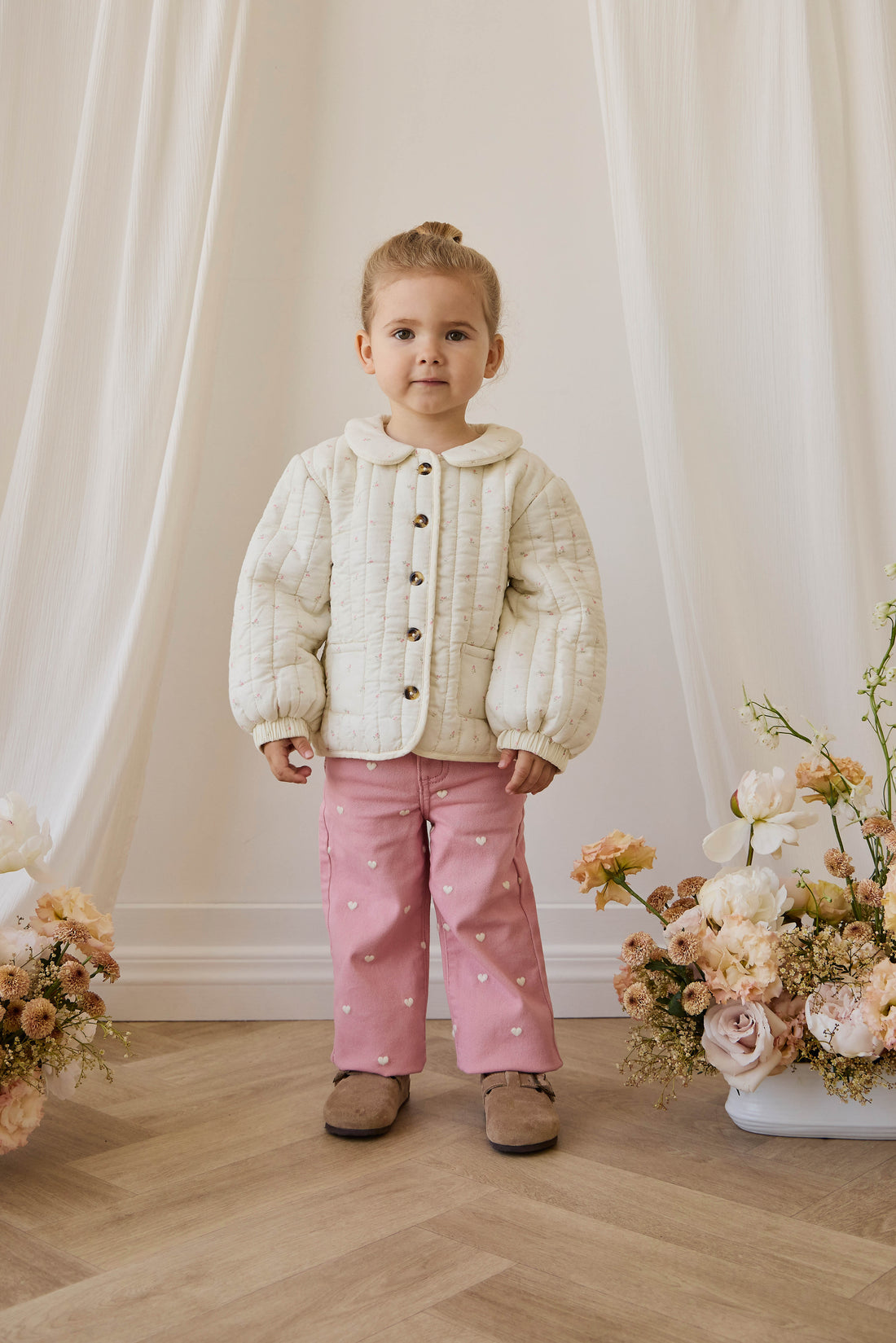 Blair Pant - Petite Heart Rose Childrens Pant from Jamie Kay Australia