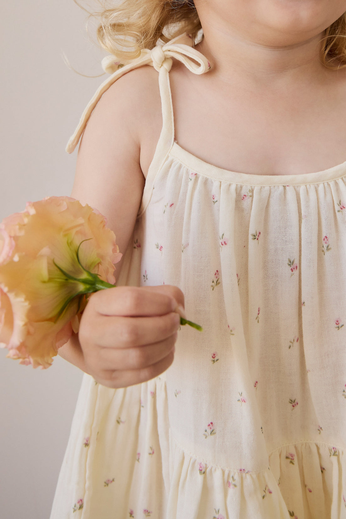Organic Cotton Muslin Winnie Dress - Willow Rose Childrens Dress from Jamie Kay Australia