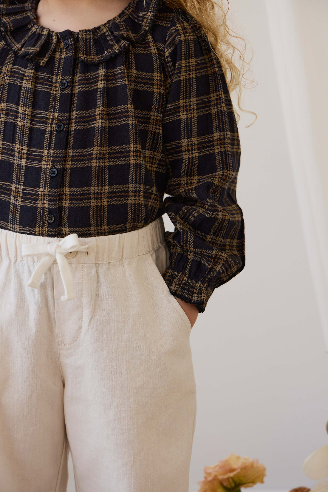 Organic Cotton Cecile Top - Woodland Check Childrens Top from Jamie Kay Australia