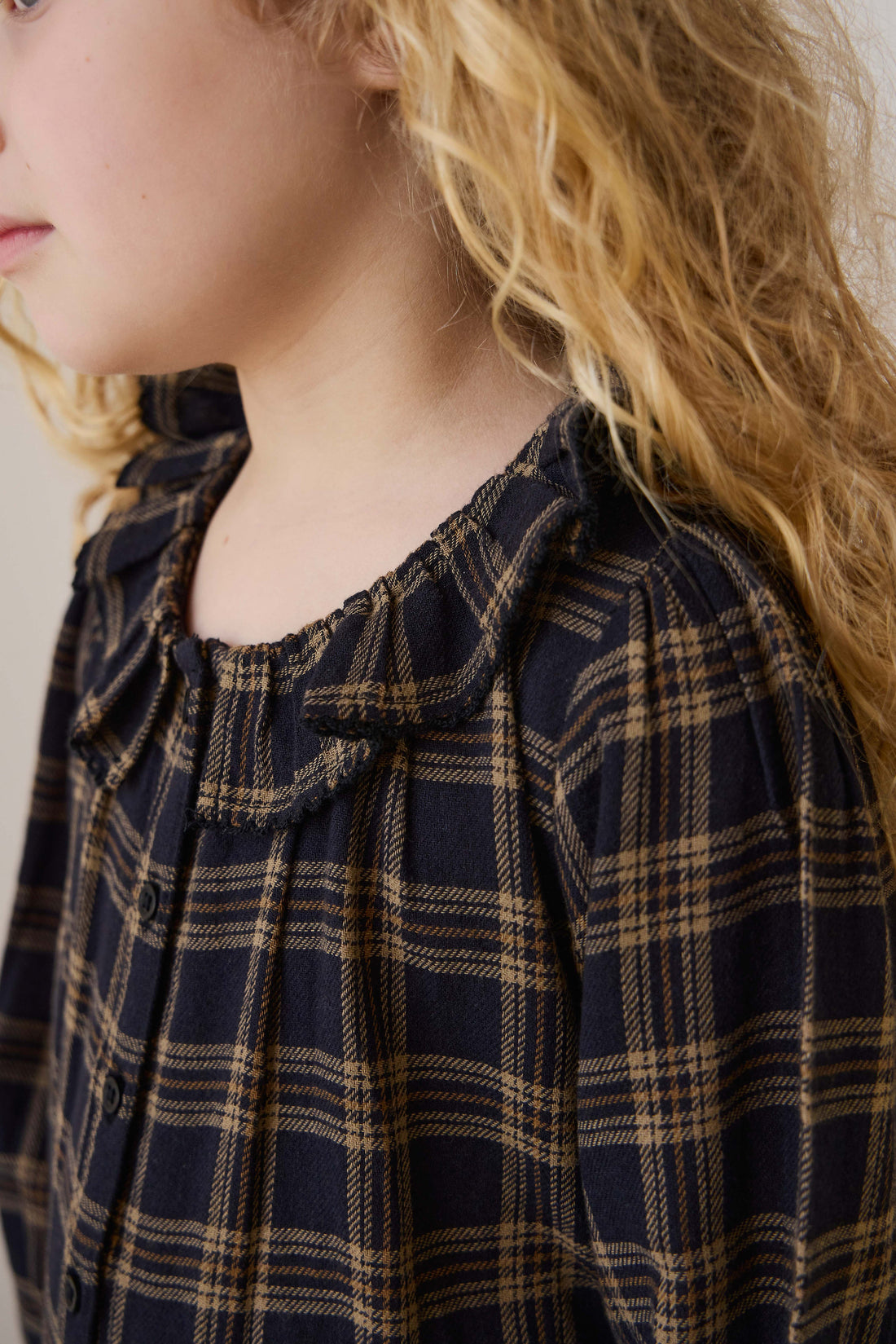 Organic Cotton Cecile Top - Woodland Check Childrens Top from Jamie Kay Australia