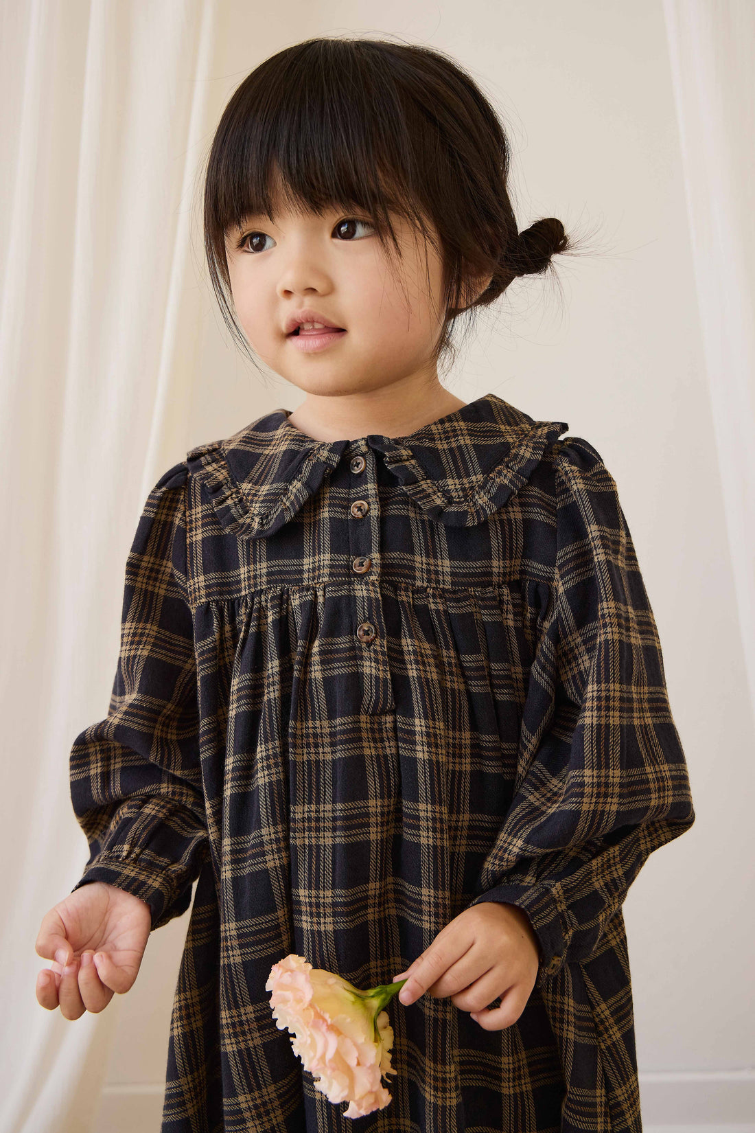 Organic Cotton Ira Dress - Woodland Check Childrens Dress from Jamie Kay Australia