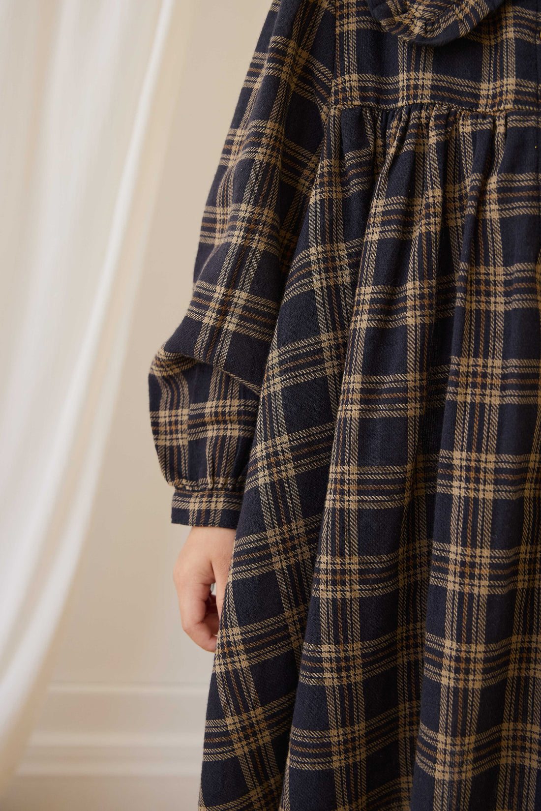 Organic Cotton Ira Dress - Woodland Check Childrens Dress from Jamie Kay Australia