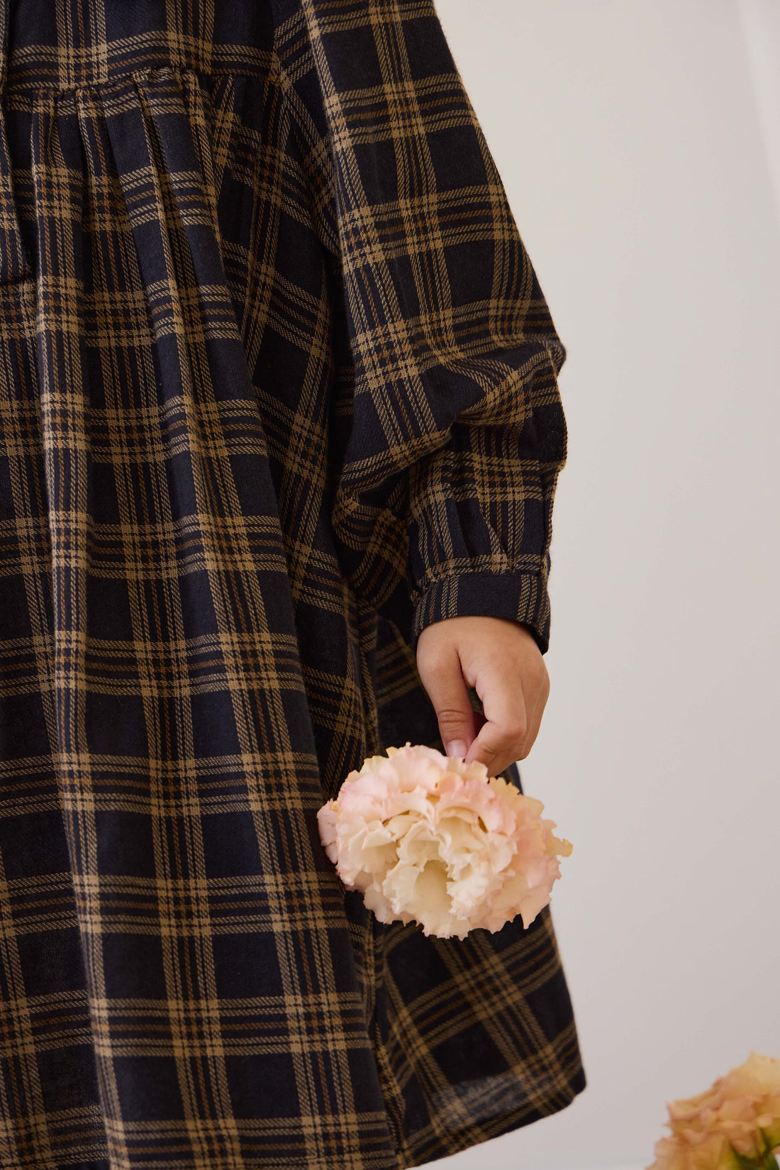 Organic Cotton Ira Dress - Woodland Check Childrens Dress from Jamie Kay Australia