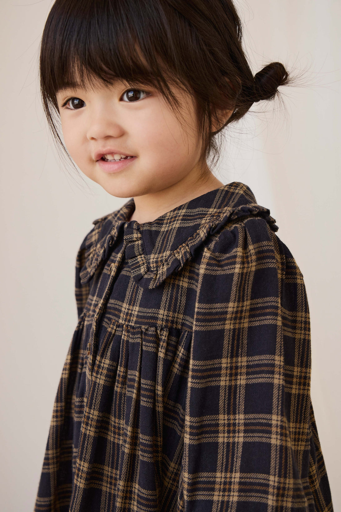 Organic Cotton Ira Dress - Woodland Check Childrens Dress from Jamie Kay Australia