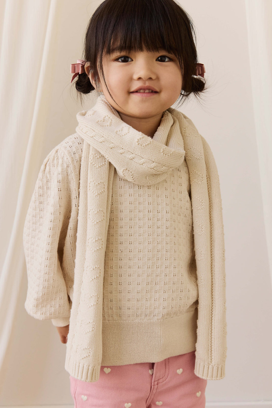 Lindsay Scarf - Vanilla Childrens Scarf from Jamie Kay Australia